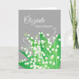 Hungarian Condolences With Sympathy Lilies Card