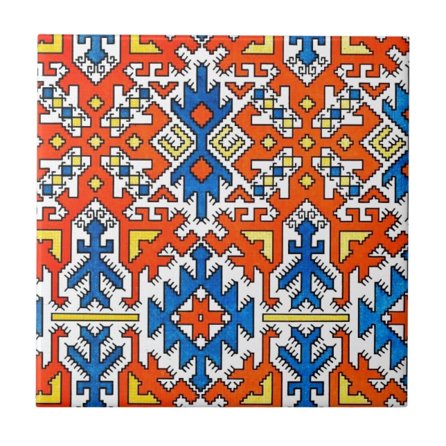 Hungarian Design Ceramic Tile (Front)
