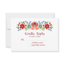 Hungarian Design Red Flowers