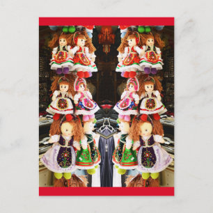 Hungarian dolls postcard
