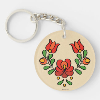 Hungarian Embroidery Pattern - Acrylic Keychain