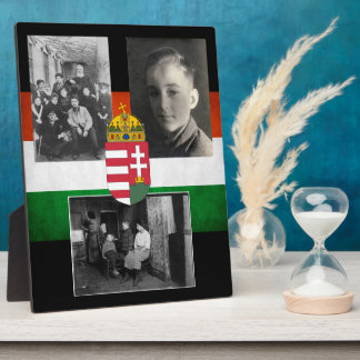 Hungarian Family w/Three Photos Plaque