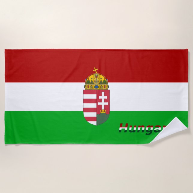 Hungarian flag beach towel (Front)