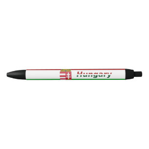 Hungarian flag black ink pen