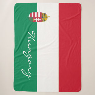 Hungarian Flag Blanket, patriotic, Hungary Sherpa Blanket