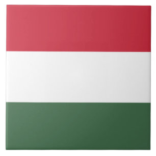 Hungarian Flag Ceramic Tile