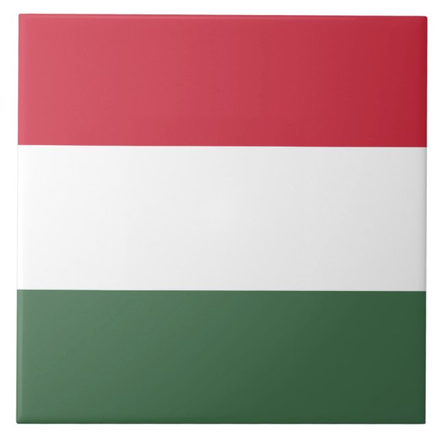 Hungarian Flag Ceramic Tile (Front)