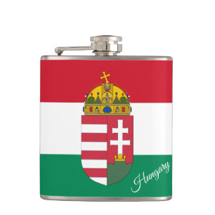 Hungarian Flag, Emblem & holiday Hungary /sports Hip Flask