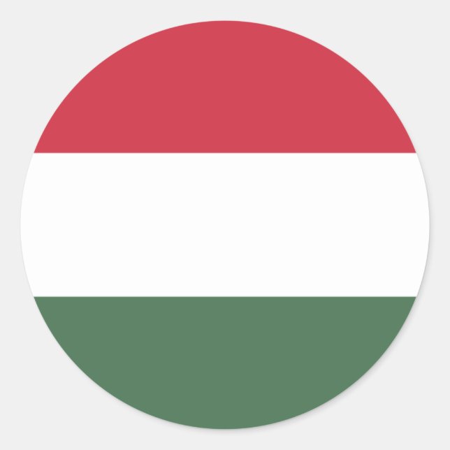 Hungarian Flag, Flag of Hungary Classic Round Sticker (Front)