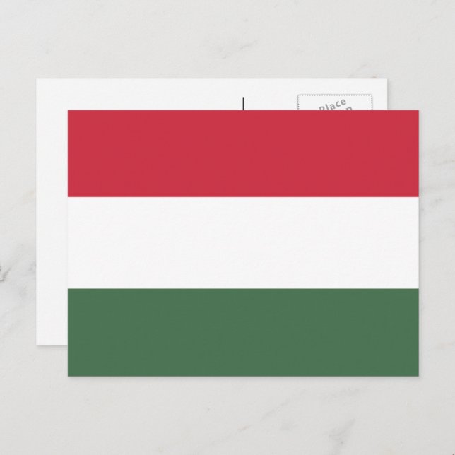 Hungarian Flag, Flag of Hungary Postcard (Front/Back)