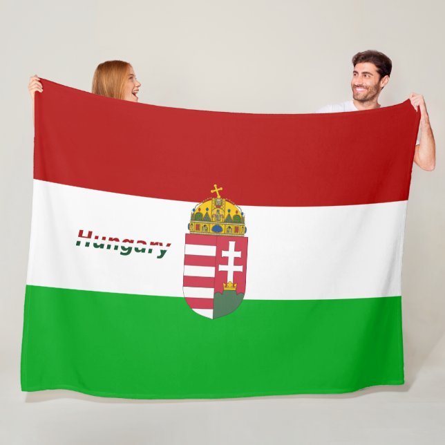 Hungarian flag fleece blanket (In Situ)