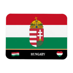 Hungarian Flag & Hungary country travel / Hungary  Magnet