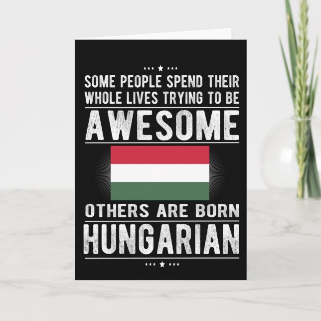 Hungarian Flag Hungary Heritage Hungarian Roots Card (Front)