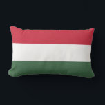 Hungarian Flag Lumbar Cushion<br><div class="desc">This design features the national flag of Hungary (known in Hungarian as Magyarország), which is a country in Central Europe. Hungary borders Slovakia to the north, Ukraine to the northeast, Romania to the east and southeast, Serbia to the south, Croatia and Slovenia to the southwest and Austria to the west....</div>