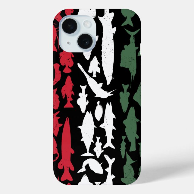 Hungarian Flag Made of Fish – Fishing Design Case-Mate iPhone Case (Back)