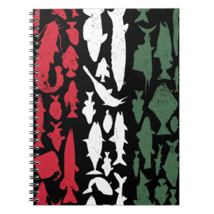 Hungarian Flag Made of Fish – Fishing Design Notebook