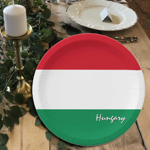 Hungarian Flag plates, party, sports, Hungary Paper Plate