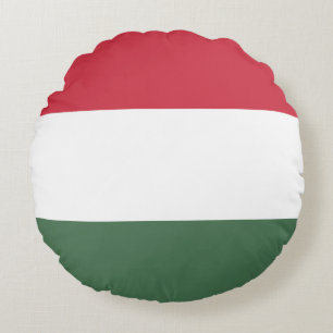 Hungarian Flag Round Cushion