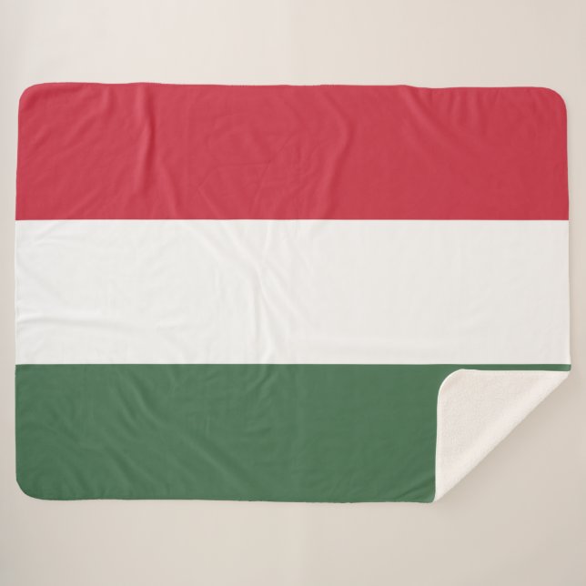 Hungarian Flag Sherpa Blanket (Front (Horizontal))