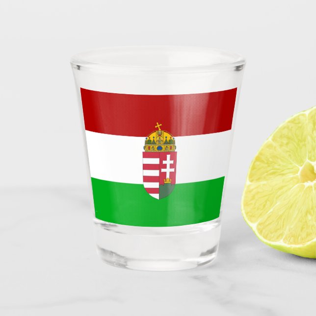 Hungarian flag shot glass (Front)