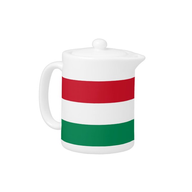 Hungarian Flag Teapot (Left)