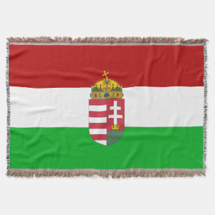 Hungarian flag throw blanket