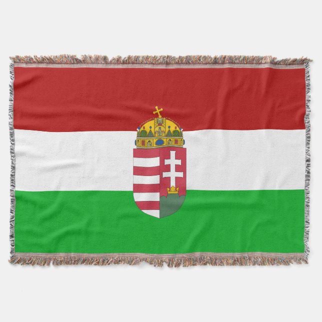 Hungarian flag throw blanket (Front)