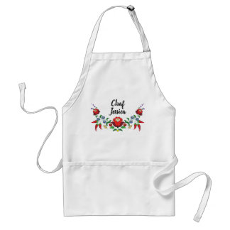 Hungarian floral custom name kitchen apron