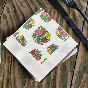Hungarian Floral - kalocsai motifs Napkin