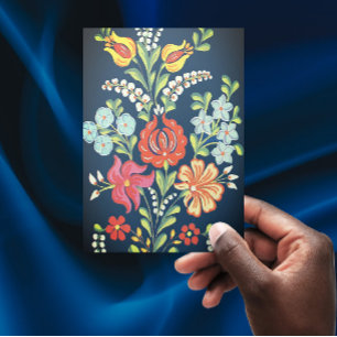 Hungarian flowers postcard