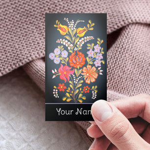 hungarian flowers - vibrant colours   business card