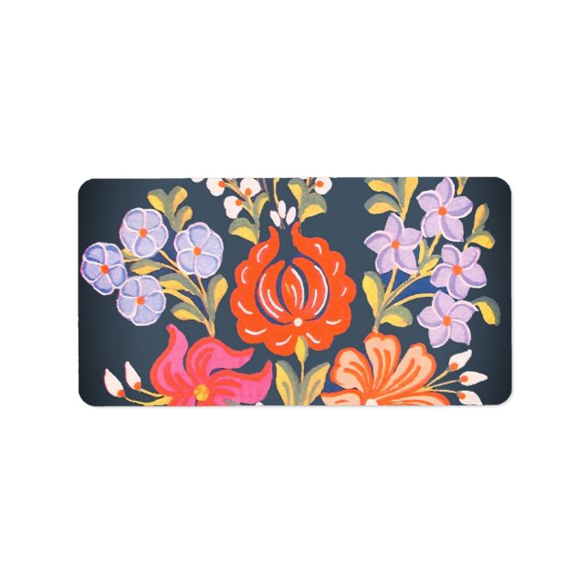 hungarian flowers -vibrant colours label (Front)