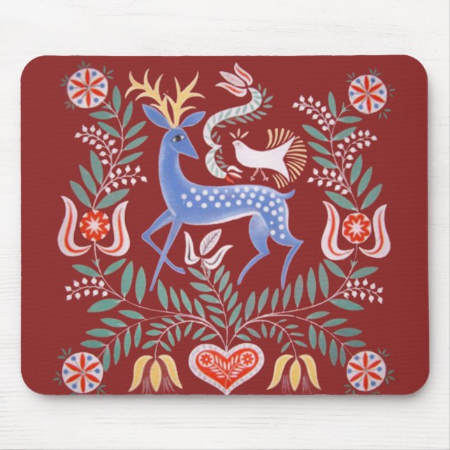 Hungarian Folk Art Mouse Pad (Front)
