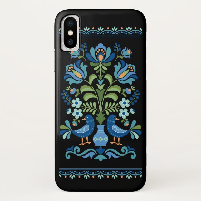 Hungarian Folk Design Birds Case-Mate iPhone Case (Back)
