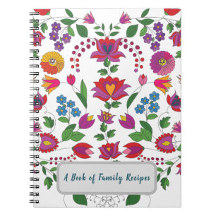 Hungarian Folk Floral Family Recipe Notebook