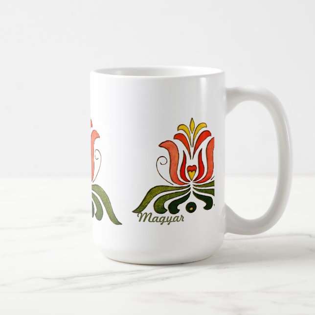 Hungarian Folk Flower Coffee Mug (Right)
