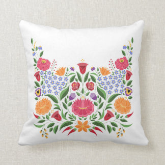 Hungarian folk pattern – Kalocsa embroidery flower Cushion