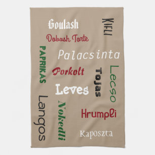 Hungarian Foods Tea Towel