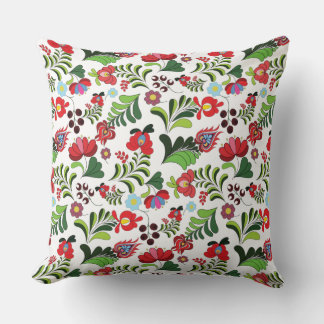 Hungarian Freehand Floral Matyo Pattern Cushion
