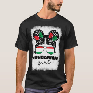 Hungarian Girl Girls For Kids Hungary Flag Pride M T-Shirt