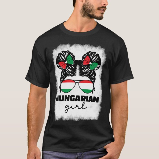 Hungarian Girl Girls For Kids Hungary Flag Pride M T-Shirt (Front)