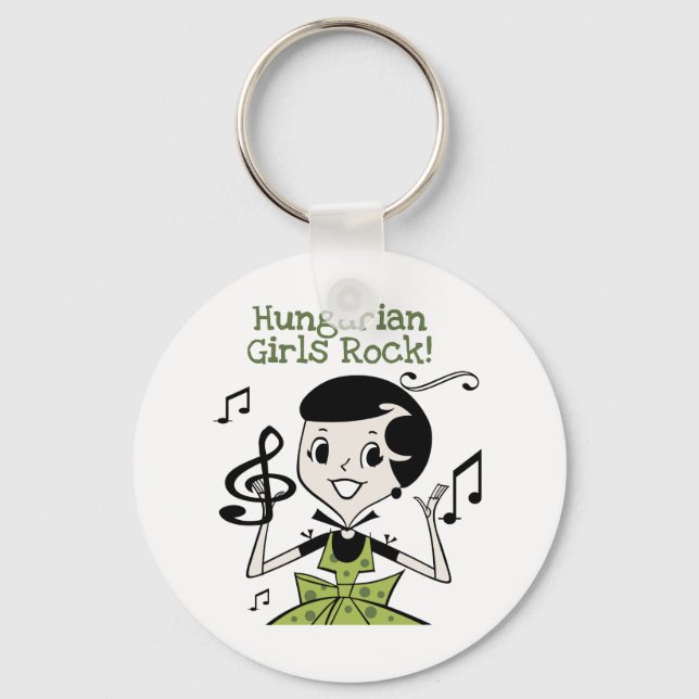 Hungarian Girls Rock Key Ring (Front)