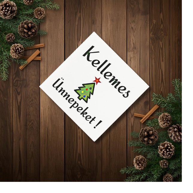 Hungarian holidays greetings napkin (Creator Uploaded)