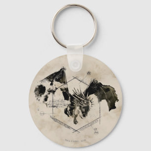Hungarian Horntail Dragon Key Ring