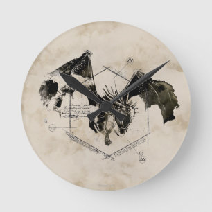 Hungarian Horntail Dragon Round Clock