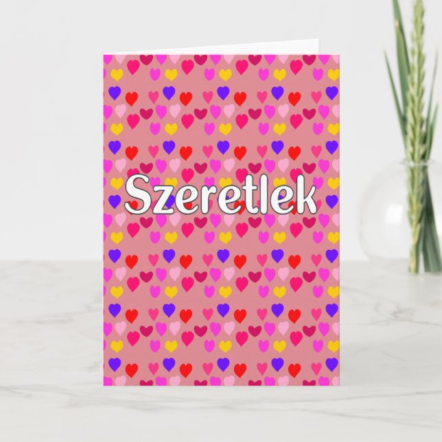 Hungarian - I love you Card (Front)