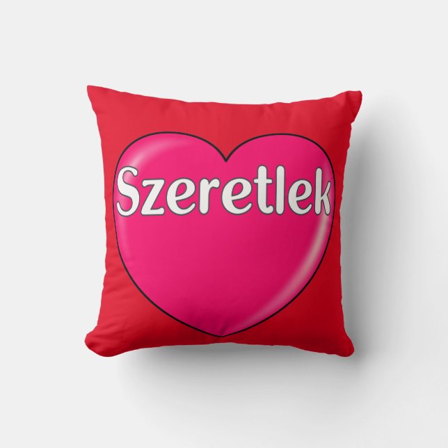 Hungarian - I love you Cushion (Front)