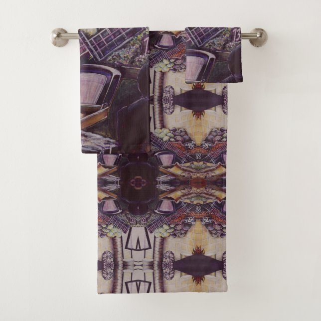 Hungarian Market Place, BudaPEST Bath Towel Set (Insitu)