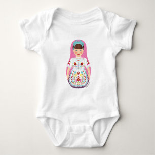 Hungarian Matryoshka Baby Bodysuit