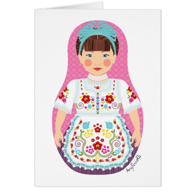 Hungarian Matryoshka Card (Front)
